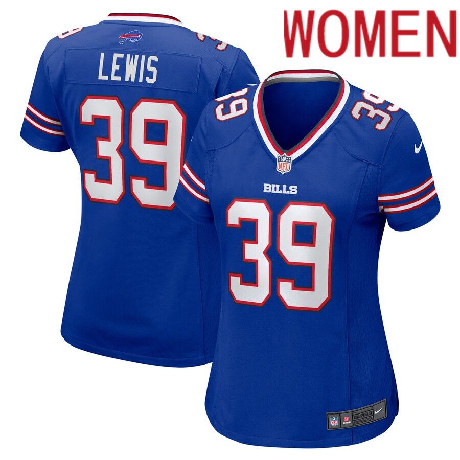 Women Buffalo Bills #39 Cam Lewis Nike Royal Player Game NFL Jersey